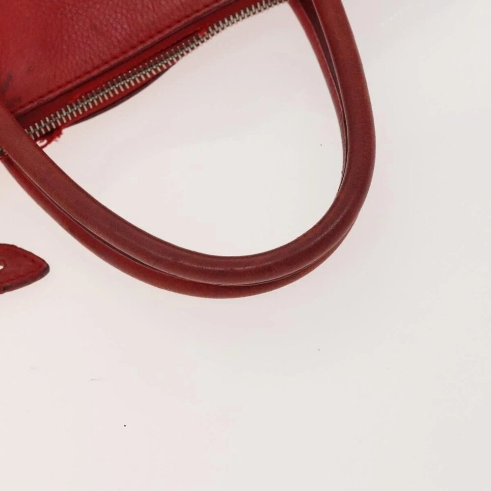 LOUIS VUITTON Hand Bag 2way 2014Stainless Steel Red LV Auth 126285 - Picture 7 of 16